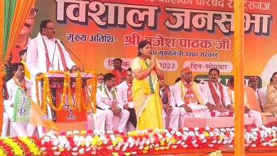 रॉबर्ट्सगंज में डिप्टी सीएम ने चुनावी जन सभा को संबोधित किया