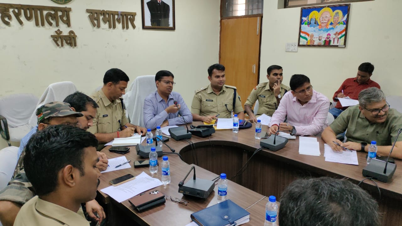 जगन्नाथपुर रथ मेला, उपायुक्त, रांची श्री राहुल कुमार सिन्हा की अध्यक्षता में बैठक।