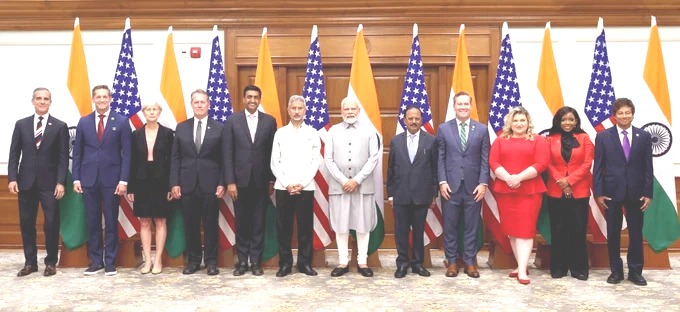 अमेरिकी कांग्रेस प्रतिनिधिमंडल से मिले पीएम और विदेश मंत्री