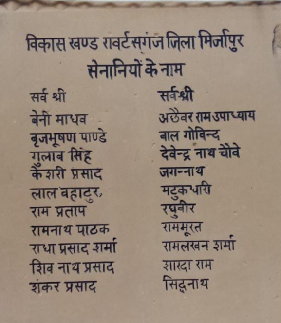 आजादी के 75 साल बाद भी प्रस्तर स्तंभ से नदारत है इस सेनानी का नाम।
