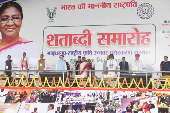राष्ट्रपति द्रौपदी मुर्मु ने रांची में आईसीएआर-राष्ट्रीय उच्चतर कृषि संस्थान के शताब्दी समारोह में लिया भाग