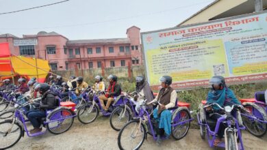 36 दिव्यांगजनों के बीच बैट्री चालित ट्राईसाईकिल का वितरण ।