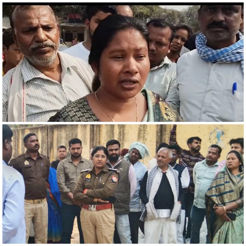 डाला-निर्माण कार्य को लेकर मलिन बस्ती एवं अल्ट्राटेक के कर्मचारीयों के बीच विवाद, पुलिस ने मामले को कराया शांत.!