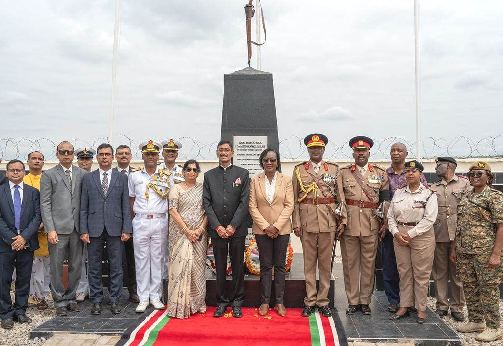 संयुक्त भारत-अफ्रीका War Memorial (स्मृति स्तंभ) का अनावरण संयुक्त भारत-अफ्रीका War Memorial (स्मृति स्तंभ) का अनावरण