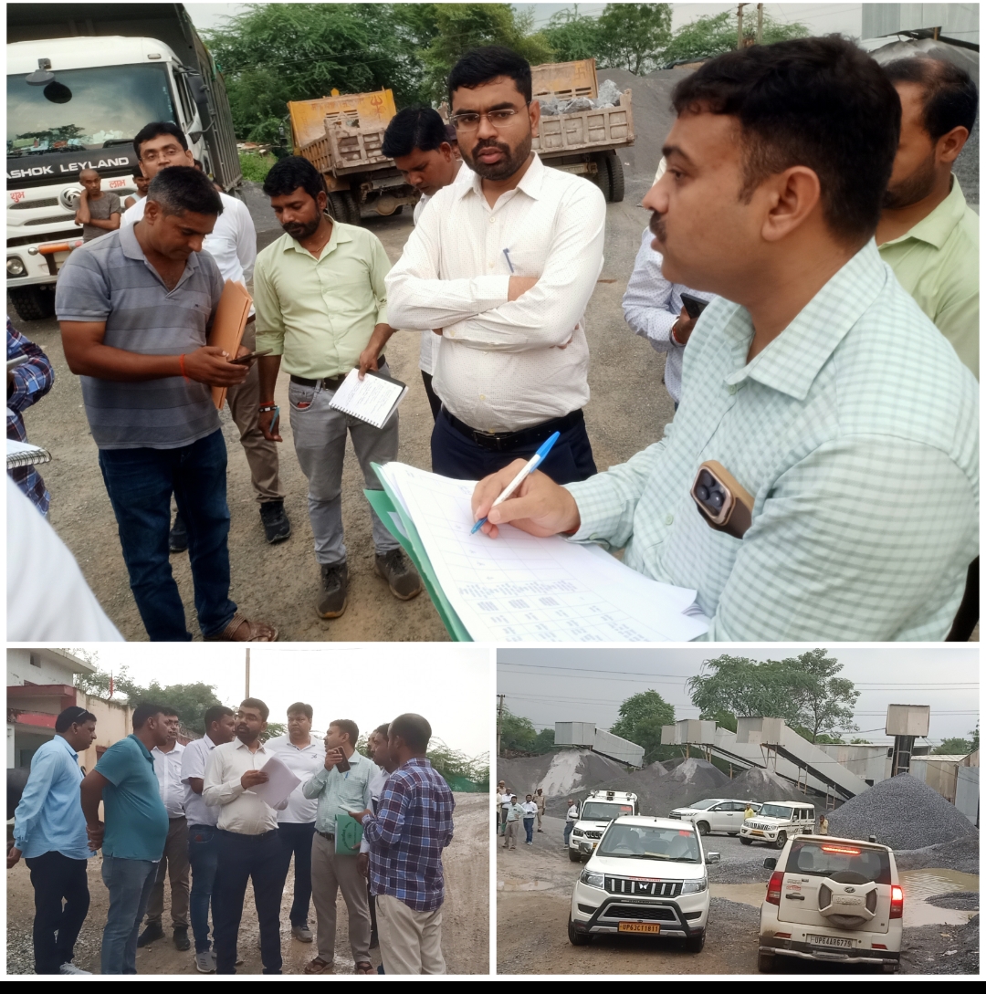 क्रशर प्लांटों के मानकों एवं कागजातों की जांच करने पहुंची टीम, व्यवसाईयों में हड़कंप, 2 पर कार्यवाही।