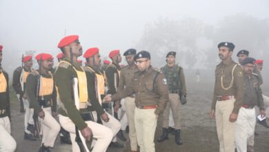 एसपी ने किया बुनियादी पुलिस प्रशिक्षण केंद्र का निरीक्षण