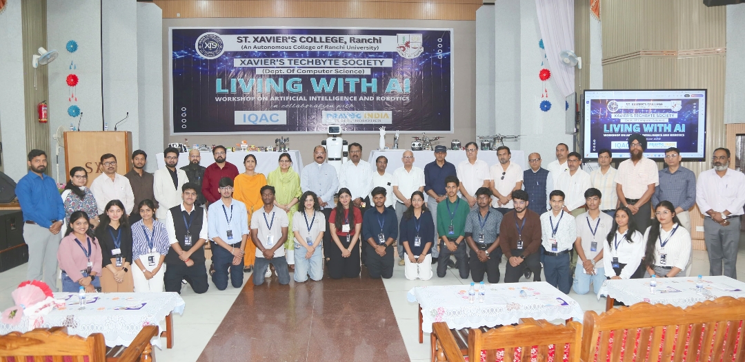 St. Xavier’s College, Ranchi में “Living with AI” विषय पर एक दिवसीय कार्यशाला St. Xavier’s College, Ranchi में “Living with AI” विषय पर एक दिवसीय कार्यशाला