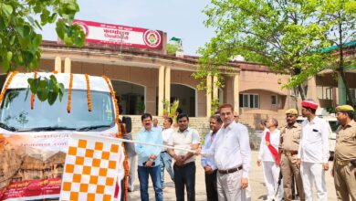 सोमनाथ स्वाभिमान पर्व के अवसर पर बस को हरी झंडी दिखाकर किया गया रवाना