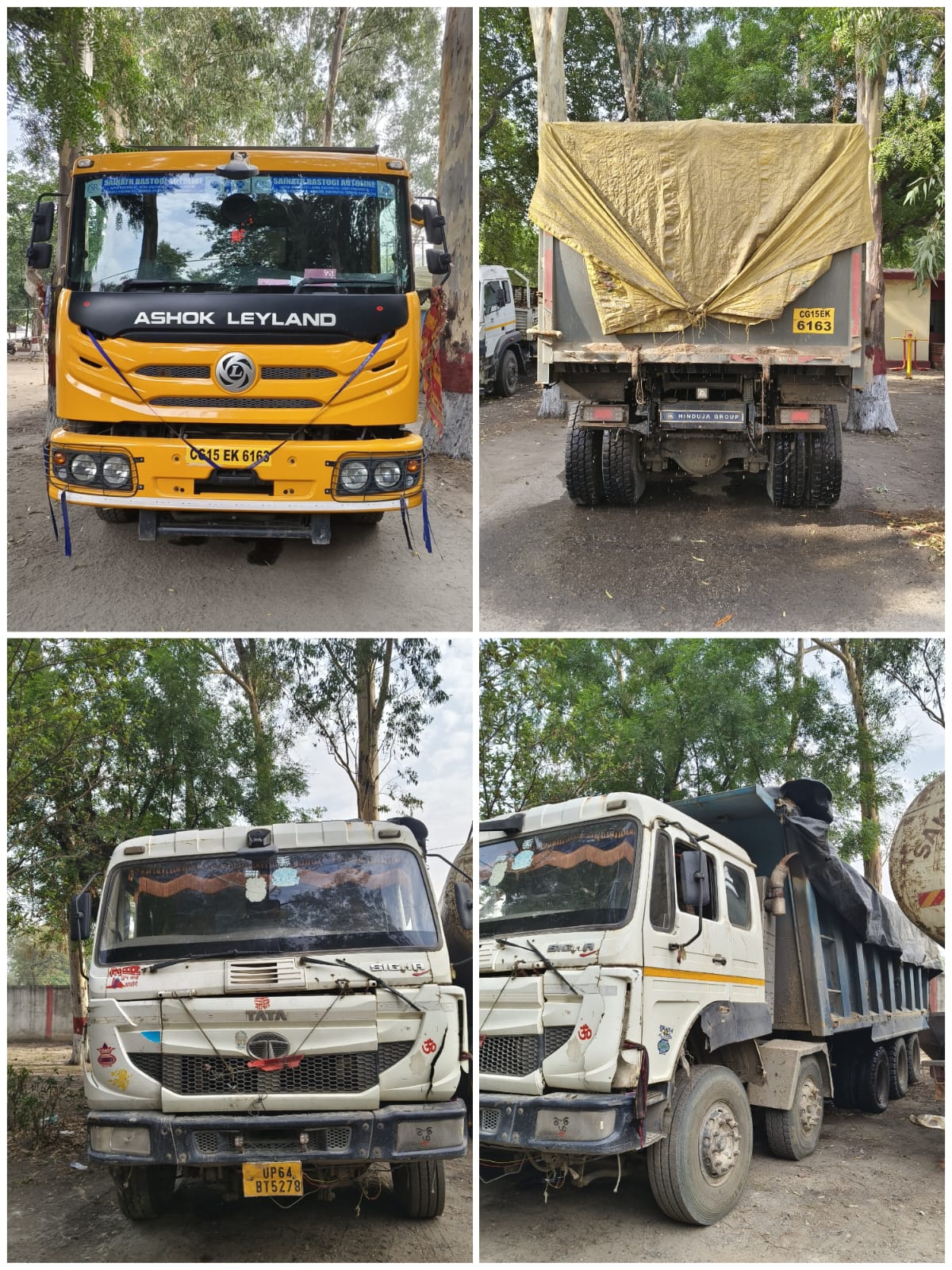 संयुक्त कार्यवाही में 2 ओवरलोड/मानक विहीन भारी वाहन (ट्रेलर/हाईवा) सीज