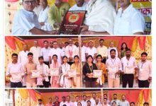 मीडिया हाउस, सदर विधायक द्वारा चिकित्सकों, मेडिकल स्टापो, वॉलिंटियर को किया सम्मानित