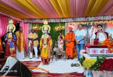 मेड़र माता मंदिर पर चल रहे सात दिवसीय संगीतमय श्रीराम कथा