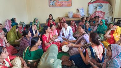 सेवा भारती द्वारा गर्भवती महिलाओं की गोद भराई कर बांटी सुपोषण सामग्री।