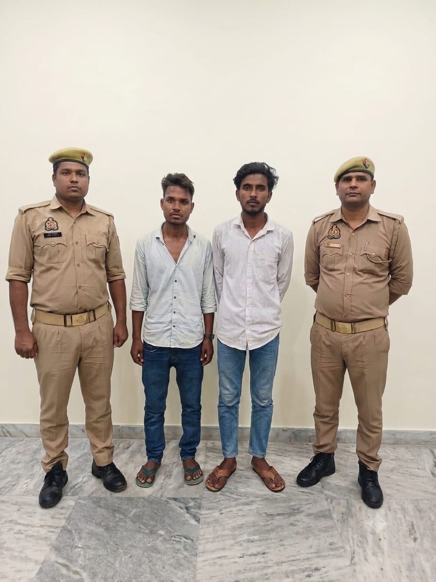 फेसबुक पर निवेश कर धनराशि दोगुना करने का झांसा देकर ₹15.93 लाख की साइबर ठगी करने वाले 2 अभियुक्त गिरफ्तार