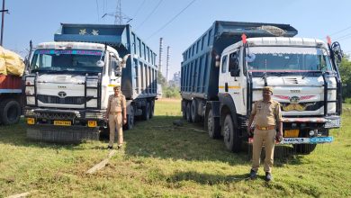 उत्तर प्रदेश गैंगस्टर एक्ट के तहत अवैध खनिज परिवहन से अर्जित ₹83 लाख की दो ट्रकें कुर्क